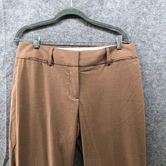 Loft Julie Trouser Dress Pants Womens 8 Tan Camel Wide Leg Twill Fall Winter - Picture 3 of 10